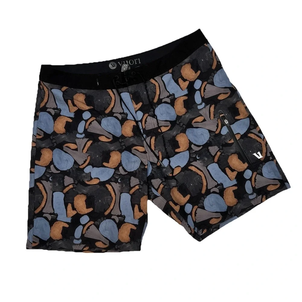 Vuori Mens 34 V383 Infinity Board Shorts Cloud Abstract Beach Swim Print
